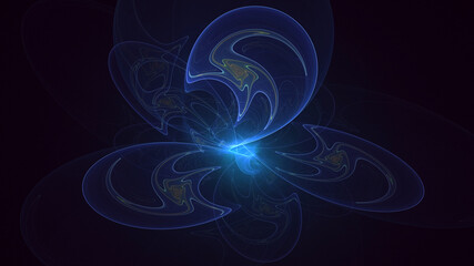 Obraz premium 3D manual rendering abstract multicolor supernova fractal light background