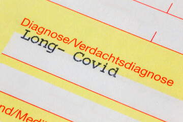 Diagnose Long Covid auf einer Arzt-Überweisung
