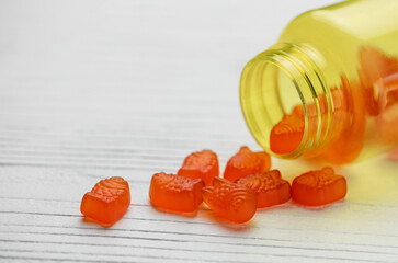 Vitamins for children,  gummy fish candy