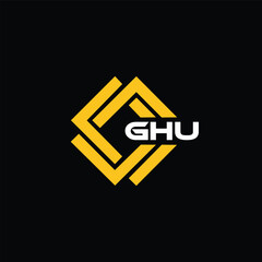 GHU letter design for logo and icon.GHU typography for technology, business and real estate brand.GHU monogram logo.