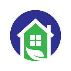 Eco house logo images illustration