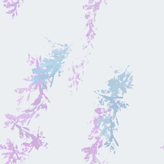 seamless hand-drawn abstract floral background with butterflies