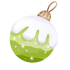 Green Christmas ball