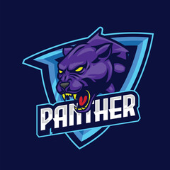Vector panther mascot logo template for sport bussiness and gaming team isolated © harrisaputra