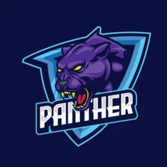 Foto op Plexiglas Vector panther mascot logo template for sport bussiness and gaming team isolated © harrisaputra