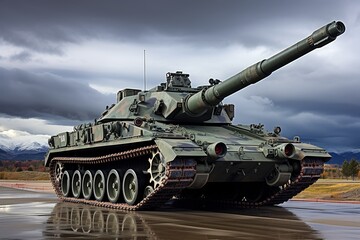 Armoured military tank