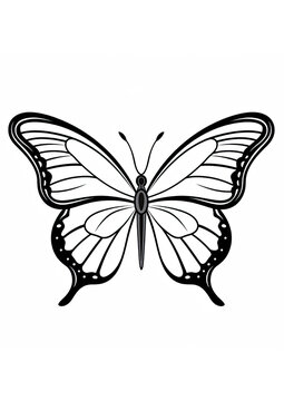  Butterfly colouring page, Colouring Book Page for Kids 