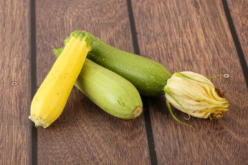 Raw baby organic zucchini heap