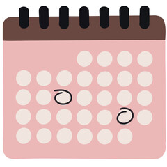 Marking the calendar illustration