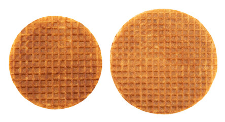 dutch waffle isolated on white background