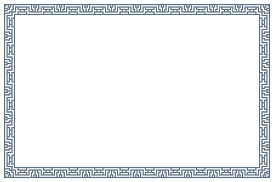 luxury seamless geometric old greek frame certificate border template background  