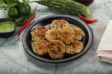 Indian style - chicken kebab with herbs