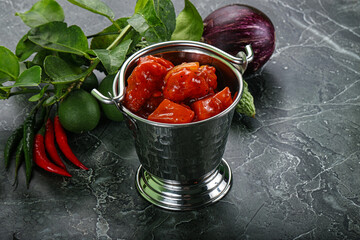 Chinese cuisine - chicken in sweet and sour sauce