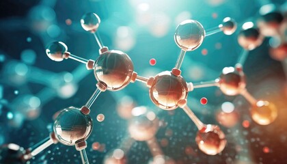 Science background with molecule or atom, Abstract structure for Science or medical background