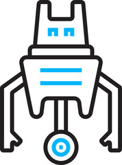 Robot Character Line Icon
