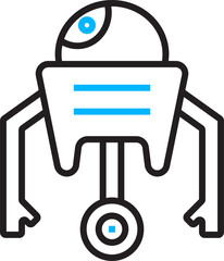 Robot Character Line Icon
