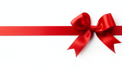 red bow isolated on white