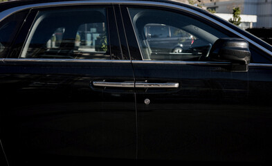 doors of a business class executive car