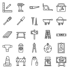 Architecture Icon in Line Style Perfect for Any Purpose and Presentation or etc