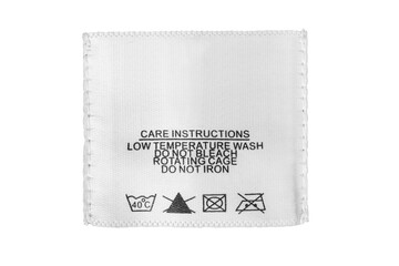 Clothes label isolated