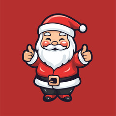 santaclaus merry christmas vector illustration  celebration isolated  beard