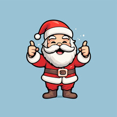 santaclaus merry christmas vector illustration  celebration isolated  beard