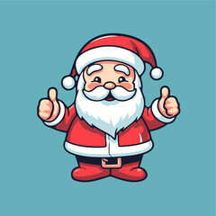 santaclaus merry christmas vector illustration  celebration isolated  beard