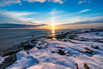 sunset over the sea