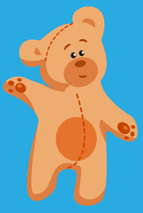brown teddy bear vector illustration