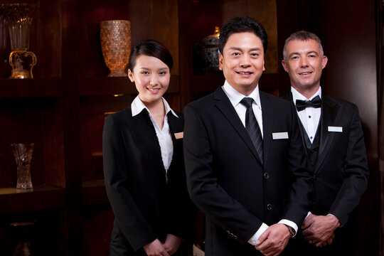 Portrait of professional service staff