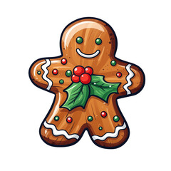 Christmas ginger bread isolated.