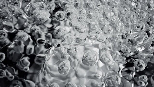 Super Slow Motion Macro Shot of Various Bubble Background at 1000fps.
