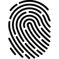 Fingerprint icon. Outline design. For presentation, graphic design, mobile application.