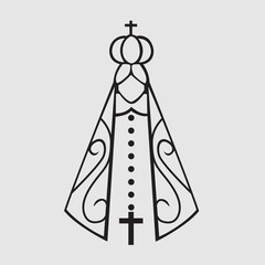 Free Vector Simple illustration theme design to commemorate virgen de guadalupe