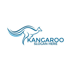 Kangaroo simple modern logo vector, Creative Kangaroo Minimalist logo design template