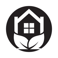 Eco house logo images illustration