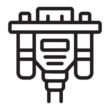 vga cable line icon