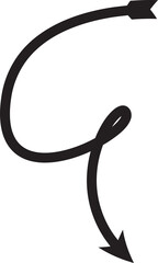 Doodle Arrow Bow Symbol