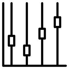 Graph icon. Outline design. For presentation, graphic design, mobile application.