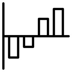 Graph icon. Outline design. For presentation, graphic design, mobile application.