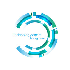 Blue, abstract, vector, design, line, circle, background, technology, digital, graphic, 