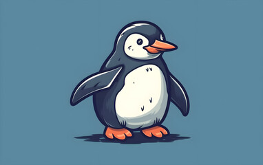 Illustration of a penguin, Generative AI