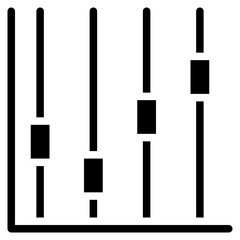 Graph icon. Solid design. For presentation, graphic design, mobile application.