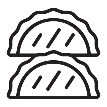 recommend clip art: calzone line icon