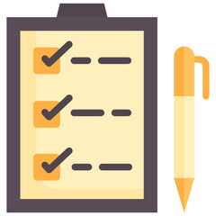 Checklist icon. Flat design. For presentation, graphic design, mobile application.