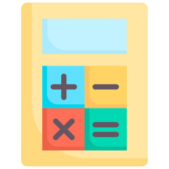 Calculator icon. Flat design. For presentation, graphic design, mobile application.