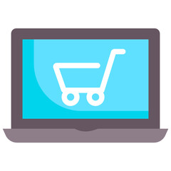 Shopping icon. Flat design. For presentation, graphic design, mobile application.