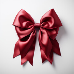 Naklejka premium ribbon with bow isolated on white background