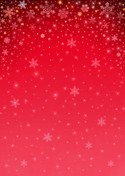 クリスマスイメージ背景素材　高級感　キラキラ　雪の結晶　縦長