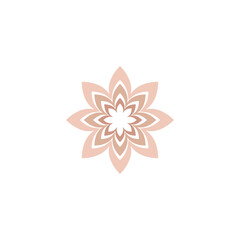 Elegant luxury flower or mandala logo design isolated on white background